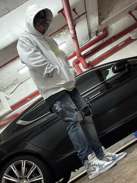 「DENIM BY VANQUISH & FRAGMENT（デニムバイヴァンキッシュフラグメント）のアイテム（パンツ）」を使った、bubuvvさん（メンズ・174cm）の秋コーディネート