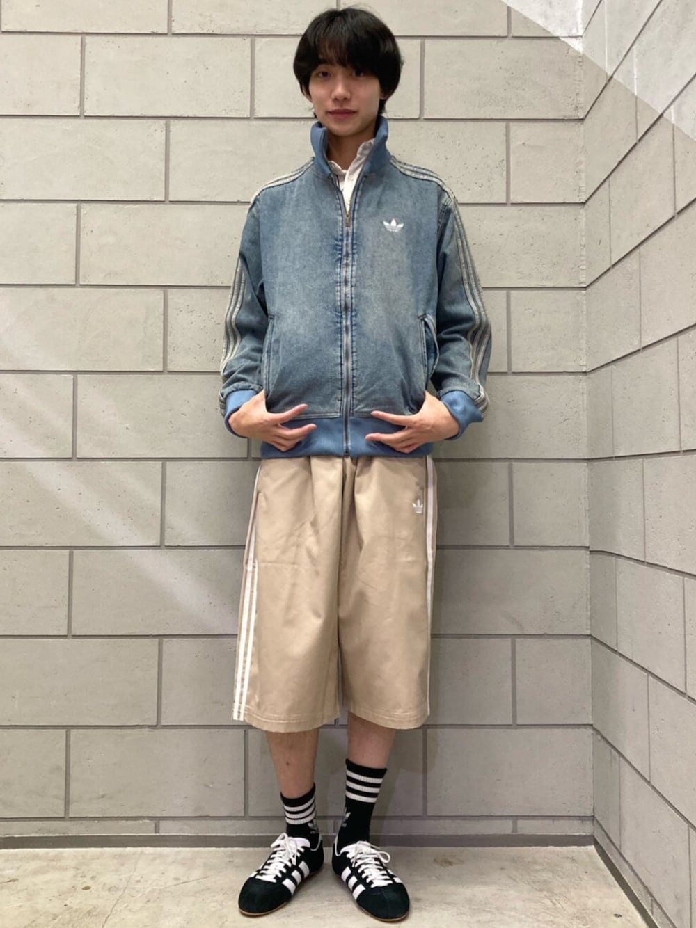 アディダス ファイヤーバード アディカラー デニム トラックトップ