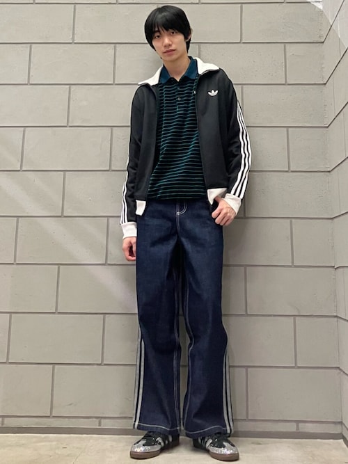 セール】オリジナルスゴルフ Originalsベロア 長袖 ポロシャツ【adidas