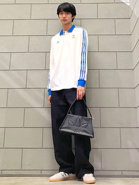 「adidas（アディダス）のアイテム（ポロシャツ）」を使った、MYさん（メンズ・180cm）の秋コーディネート