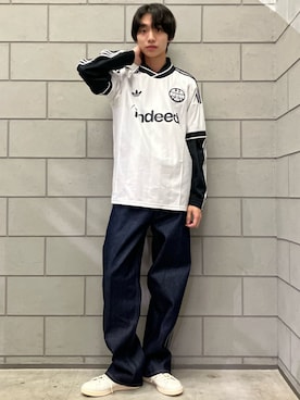 「adidas（アディダス）のアイテム（ジャージ）」を使った、MYさん（メンズ・180cm）の秋コーディネート