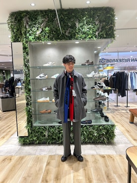 「アイテム（マフラー）」を使った、0706okamutsukingさん（メンズ・183cm）の秋コーディネート