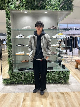 「アイテム（ナイロンジャケット）」を使った、0706okamutsukingさん（メンズ・183cm）の秋コーディネート