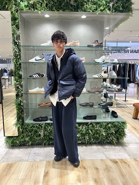 「季節の変わり目羽織コーデ」｜「アイテム（ダウンジャケット/コート）」を使った、0706okamutsukingさん（メンズ・183cm）の秋コーディネート