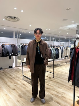 「アイテム（バンダナ/スカーフ）」を使った、0706okamutsukingさん（メンズ・183cm）の秋コーディネート