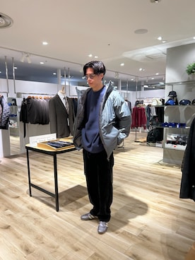 「アイテム（ダウンジャケット/コート）」を使った、0706okamutsukingさん（メンズ・183cm）の秋コーディネート