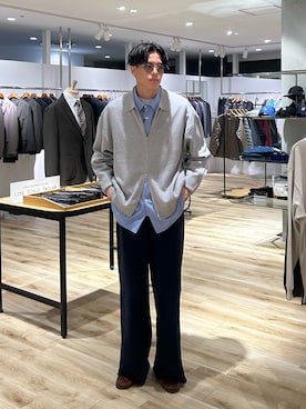 「アイテム（スウェットパンツ）」を使った、0706okamutsukingさん（メンズ・183cm）の秋コーディネート