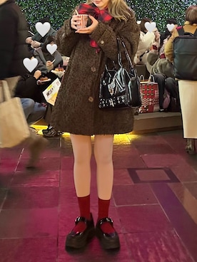 「アイテム（タイツ/ストッキング）」を使った、mao さん（レディース・156cm）の冬コーディネート