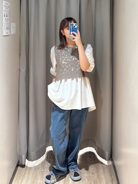 「ITEMS URBANRESEARCH（アイテムズ アーバンリサーチ）のアイテム」を使った、ricoさん（レディース・157cm）の春コーディネート