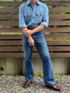 「アイテム（モカシン/デッキシューズ）」を使った、Rockyさん（メンズ・172cm・20代）の夏コーディネート