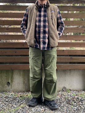 「GITMAN VINTAGE（ギットマン ヴィンテージ）のアイテム」を使った、Rockyさん（メンズ・172cm）の冬コーディネート