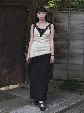 「JOSE MOON（ジョゼムーン）のアイテム」を使った、小森リオさん（レディース・164cm）の春コーディネート