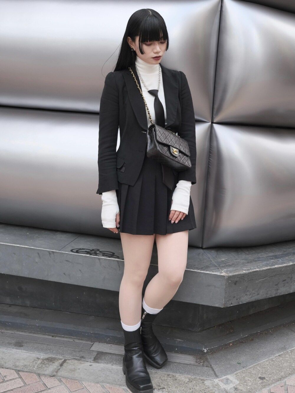 KISHIDAMIKI チェーンタイ ライトピンク ネクタイ KISHIDAMIKI chain