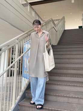 「アイテム（タンクトップ）」を使った、aoiさん（レディース・162cm）の夏コーディネート