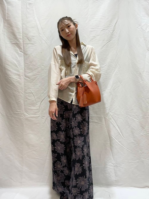 『Sサイズあり』『洗濯可』リネンレーヨンワイドパンツ