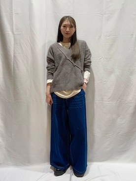 「カラーアイテム」｜aoiさん（レディース・161cm）の冬コーディネート