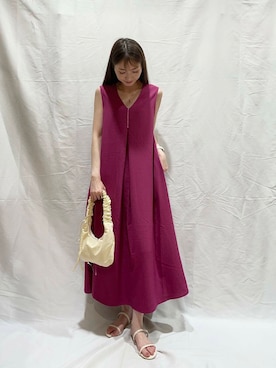 「初夏のお出かけコーデ」｜「アイテム（ワンピース/ドレス）」を使った、aoiさん（レディース・161cm）の春コーディネート