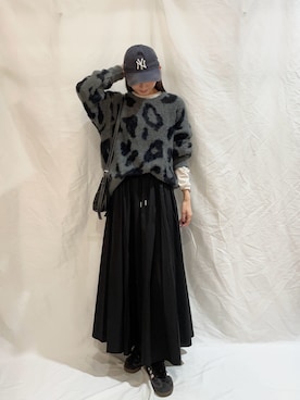 「ITEMS URBANRESEARCH（アイテムズ アーバンリサーチ）のウエストギャザースカート（スカート）」を使った、aoiさん（レディース・162cm）の秋コーディネート