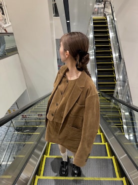 「アイテム（テーラードジャケット、イエロー系）」を使った、aoiさん（レディース・162cm）の秋コーディネート