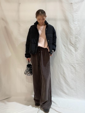 「アイテム（ダウンジャケット/コート）」を使った、aoiさん（レディース・162cm）の秋コーディネート