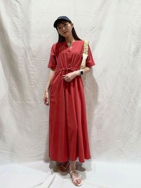 「初夏のお出かけコーデ」｜「アイテム（ワンピース/ドレス）」を使った、aoiさん（レディース・161cm）の春コーディネート