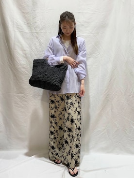 「初夏のお出かけコーデ」｜「アイテム（アクセサリー）」を使った、aoiさん（レディース・161cm）の夏コーディネート