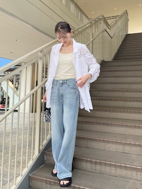 「アイテム（タンクトップ）」を使った、aoiさん（レディース・162cm）の夏コーディネート