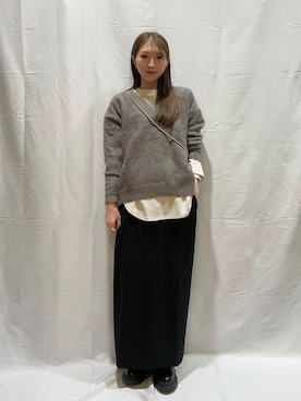 「カラーアイテム」｜aoiさん（レディース・161cm）の冬コーディネート
