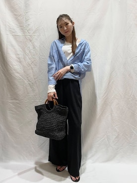 「初夏のお出かけコーデ」｜「アイテム（アクセサリー）」を使った、aoiさん（レディース・161cm）の夏コーディネート