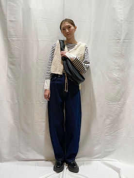「カラーアイテム」｜aoiさん（レディース・161cm）の冬コーディネート