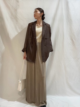 「ITEMS URBANRESEARCH（アイテムズ アーバンリサーチ）の『洗濯可』2WAYニットタンクトップ（ニット/セーター、ホワイト系）」を使った、aoiさん（レディース・162cm）の夏コーディネート