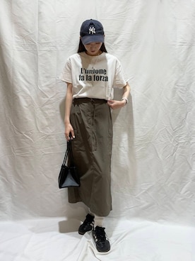 「初夏のお出かけコーデ」｜「アイテム（アクセサリー）」を使った、aoiさん（レディース・161cm）の夏コーディネート