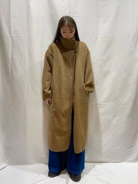 「カラーアイテム」｜aoiさん（レディース・161cm）の冬コーディネート