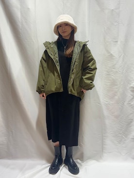 「アイテム（マウンテンパーカー）」を使った、aoiさん（レディース・161cm）の冬コーディネート