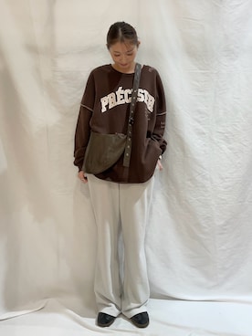 「アイテム（スウェット）」を使った、aoiさん（レディース・162cm）の秋コーディネート