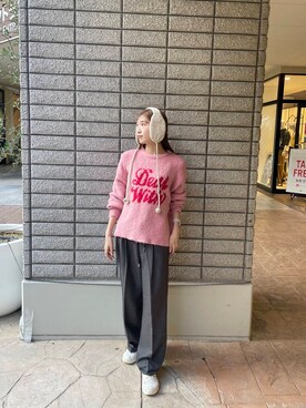 「アイテム（イヤーマフ）」を使った、aoiさん（レディース・161cm）の秋コーディネート