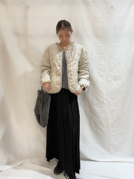 「アイテム（ダウンジャケット/コート）」を使った、aoiさん（レディース・162cm）の秋コーディネート