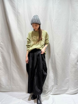「ITEMS URBANRESEARCH（アイテムズ アーバンリサーチ）のアイテム（帽子）」を使った、aoiさん（レディース・161cm）の秋コーディネート
