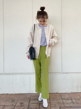 「ITEMS URBANRESEARCH（アイテムズ アーバンリサーチ）のPUキンチャクショルダー（ショルダーバッグ）」を使った、aoiさん（レディース・162cm）の冬コーディネート