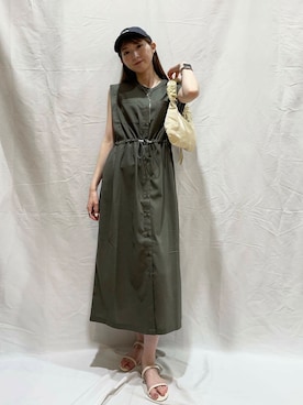 「初夏のお出かけコーデ」｜「アイテム（ワンピース/ドレス）」を使った、aoiさん（レディース・161cm）の春コーディネート