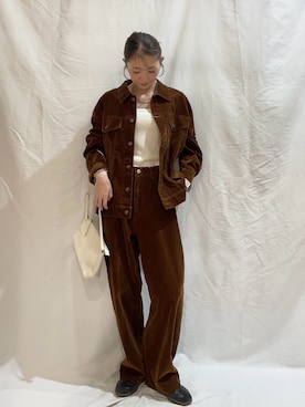 「SENSE OF PLACE by URBAN RESEARCH（センスオブプレイスバイアーバンリサーチ）のアイテム（キャミソール）」を使った、aoiさん（レディース・162cm）の秋コーディネート