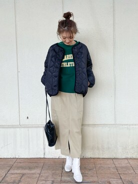 「ITEMS URBANRESEARCH（アイテムズ アーバンリサーチ）のPUキンチャクショルダー（ショルダーバッグ）」を使った、aoiさん（レディース・162cm）の冬コーディネート