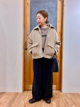 「DRESKIP（ドレスキップ）のアイテム」を使った、yumiさん（レディース・154cm）の冬コーディネート