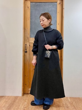 「DRESKIP（ドレスキップ）のアイテム」を使った、yumiさん（レディース・154cm）の冬コーディネート