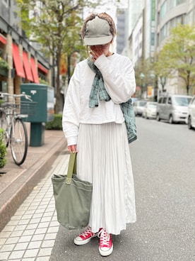 「GAP（ギャップ）のアイテム（スウェット）」を使った、nacoさん（レディース・162cm）の秋コーディネート