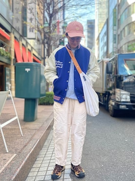 「アイテム（エコバッグ/サブバッグ）」を使った、nacoさん（レディース・162cm）の冬コーディネート