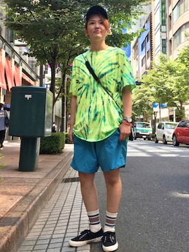 「SUPERGA（スペルガ）のアイテム」を使った、nacoさん（レディース・162cm）の夏コーディネート