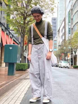 「JULY NINE（ジュライナイン）のアイテム」を使った、nacoさん（レディース・162cm）の秋コーディネート