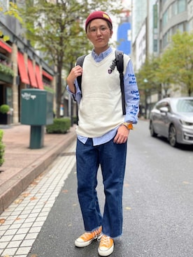 「TIMEX（タイメックス）のアイテム（腕時計）」を使った、nacoさん（レディース・162cm）の秋コーディネート
