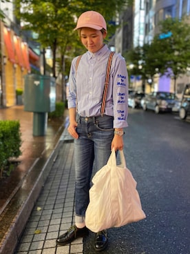 「アイテム（バッグ、ホワイト系）」を使った、nacoさん（レディース・162cm）の夏コーディネート